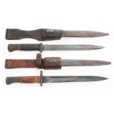 WWII GERMAN COMBAT K98 & YUGOSLAVIAN M48 BAYONETS