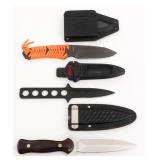 DIVE KNIFE, BOOT DAGGER & BEAR GRYLLS KNIFE