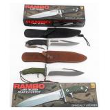 RAMBO LAST BLOOD HEART STOPPER & BOWIE KNIVES