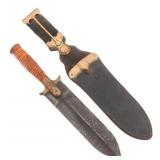 SPRINGFIELD M1880 HUNTING KNIFE & VARNEY SCABBARD