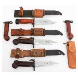 COLD WAR ROMANIA 1959 6H3 & M1974 6H4 AKM BAYONETS