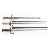 19th C. FRENCH M1874, M1886 & GERMAN 1871 BAYONETS
