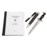 WWII GERMAN NAMED 1933 SS DRESS DAGGER & RACE FILE