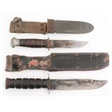USN ROBESON MkI & CAMILLUS MkII FIGHTING KNIVES