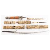 JAPANESE BONE HANDLE & BLADE PARTS