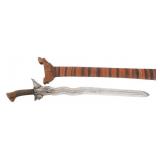 SOUTHEAST ASIAN KRIS DAGGER WITH SCABBARD