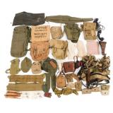 WWI - WWII US ARMY WEBBING, POUCHES & FIELD GEAR