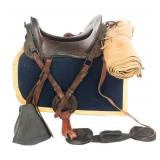 WWI US ARMY MCCLELLAN SADDLE WITH HORSE BLANKET