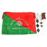 COLD WAR FRENCH FOREIGN LEGION FLAG & JUMP WINGS