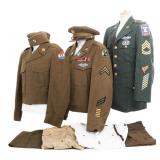 WWII - 1980s US ARMY IKE JACKETS, UNIFORM & CAPS