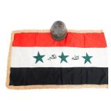 IRAQ WAR IRAQI ARMY M80 COMBAT HELMET & FLAG