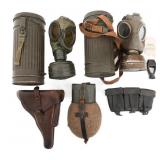 WWII US CAPTURED P08 HOLSTER & GERMAN FIELD GEAR