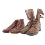 WWII US ARMY M43 COMBAT BOOTS & SERVICE SHOES