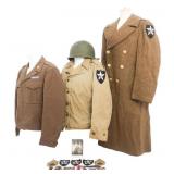 WWII US ARMY 2nd INFANTRY DIVISION NAMED GROUPING