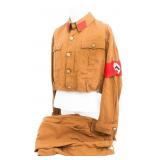 WWII GERMAN ENLISTED SA BROWNSHIRT UNIFORM