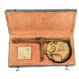 19th C. APOTHECARY BALANCE SCALE IN BOX