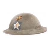 WWI USMC M1917 HELMET WITH POSTWAR INSIGNIA
