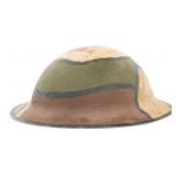 WWI US M1917 CAMOUFLAGE PAINTED COMBAT HELMET