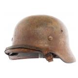 WWII GERMAN HEER CAMOUFLAGED M40 COMBAT HELMET