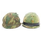 VIETNAM WAR US ARMY M1 & M1C COMBAT HELMETS
