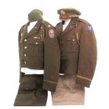 WWII US ARMY AAF & ETO OFFICER TAILORED UNIFORMS