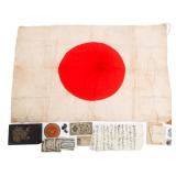 WWII USMC ATTRIBUTED BRING BACK FLAG GROUPING