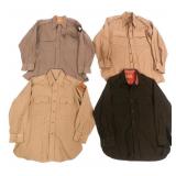 WWII US ARMY WOOL OFFICER SHIRTS