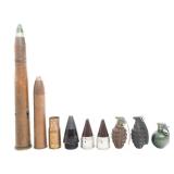 WWII - COLD WAR US & JAPANESE SHELLS & FUZES
