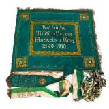 1910 IMPERIAL GERMAN SAXONY VETERANS ASSOC FLAG