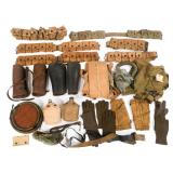 WWI - WWII US ARMY FIELD GEAR & NAMED GAS MASK