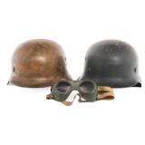 REFURBISHED WWII GERMAN ARMY M40 & M42 HELMETS