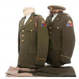 WWII US ARMY NAMED ARMORED DIV OFFICER UNIFORM SET