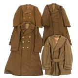 WWII US ARMY ENLISTED MAN WINTER OVERCOATS