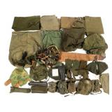 VIETNAM WAR USMC & ARMY TENT, WEBBING & FIELD GEAR