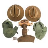 WWII - COLD WAR WORLD HEADGEAR & TC-38 GAS MASK
