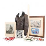WWII - COLD WAR USAF G-1 FLIGHT JACKET & JET ART