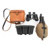 WWII GERMAN K98 AMMO POUCH, CANTEEN & BINOCULARS