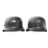 REFURB WWII GERMAN HEER & SS DD M35 COMBAT HELMETS