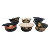 COLD WAR US ARMED FORCES OFFICER & EM VISOR CAPS