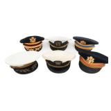 COLD WAR US ARMY & NAVY OFFICER VISOR CAPS