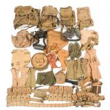 WWII US ARMY HAVERSACKS, GAS MASKS, & FIELD GEAR