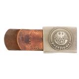 WWII 1938 GERMAN POSTSCHUTZ EM / NCO BELT BUCKLE