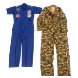 VIETNAM WAR USAF BLUE PARTY SUIT & CAMO COVERALLS