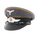 WWII GERMAN LUFTWAFFE FLIGHT NCO VISOR CAP