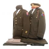 WWII US ARMY OFFICER & ARMORED UNIFORM SETS