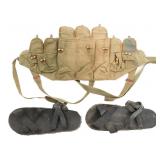 VIETNAM WAR NVA TYPE 56 AK-47 CHEST RIG & SANDALS