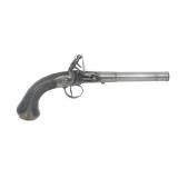 BRITISH .60 CALIBER FLINTLOCK SCREW BARREL PISTOL