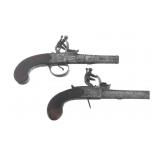 MEWIS & CO AND SHARP .44 CAL BOX LOCK PISTOLS