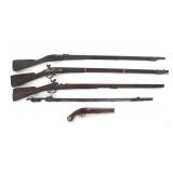 PERCUSSION & FLINTLOCK RIFLES & PISTOL FOR PARTS