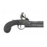TAP ACTION DOUBLE BARREL FLINTLOCK PISTOL